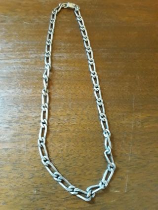 Vintage Taxco Sterling 925 Biker 18 " Chain Link Necklace,  34 Grams,  Tf - 79