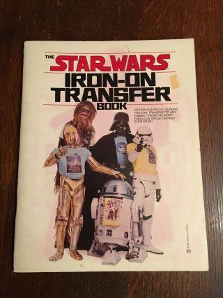 Vintage Complete Star Wars Iron - On Transfer Book 1977 Ballantine All Pages Shown