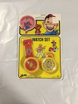 Rare Vintage Fun Vintage In Package Ja - Ru Howdy Doody Watch Play Set Look