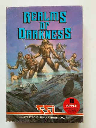 Realms Of Darkness Ssi Apple Ii 5 1/4 " Disks 1987 Rpg Vintage Computer Game