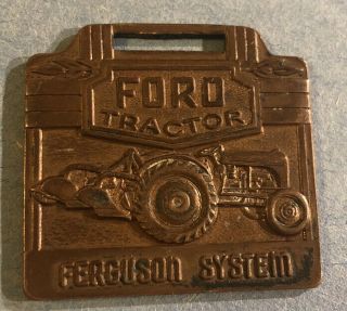 Vintage Watch Fob.  Ford Tractor Ferguson System.  Rm Wade.  Portland Oregon