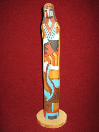 Hopi Kachina Shalako Cottonwood Carving Native American Sculpture By J.  Guy 2