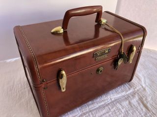 Vintage Samsonite Shwayder Bros Luggage Train Brown Makeup Case,  4912