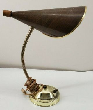 Vintage Flexible Gooseneck Desk Lamp Mcm Atomic