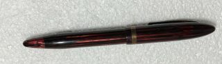 Vintage W.  A.  Sheaffer No.  1000,  Lifetime Nib Red Striped Fountain Pen