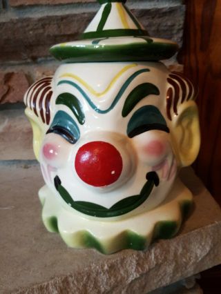 Vintage Clown Head Cookie Jar Sierra Vista California 1950 