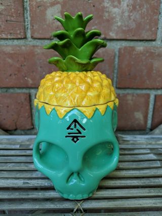 Geeki Tikis Green Skull Pineapple Tiki Mug