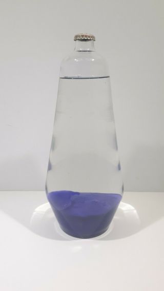52oz / 16.  3 " Vintage Purple Lava / Clear Fluid Globe For Lava Motion Table Lamp