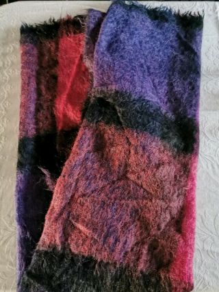 Vintage Royal Scot Mohair Multi Colored Throw Blanket