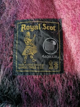 Vintage Royal Scot Mohair Multi Colored Throw Blanket 3