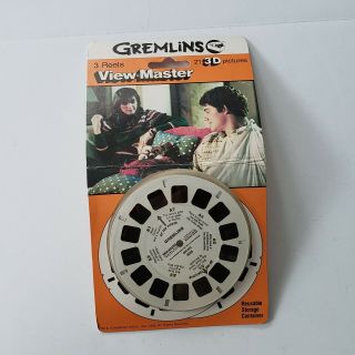 Vintage 1984 View - Master 3d Reels - Gremlins - - On Card - 3 Reels -.