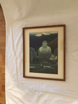 Shinagawa Shin - Hanga WoodBlock Print Gihachiro Okuyama Buddha at Kamakura 1950 3