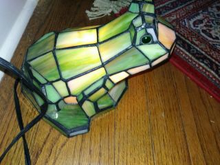 Tiffany Style Vintage Stained Glass Specialty - Frog Lamp Great