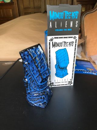 Mondo Tiki Farms - Aliens Ceramic Tiki Mug Limited Edition Blue Brand