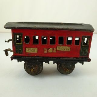 Vintage Bing Bw Germany Lighted Tin Toy Train Car