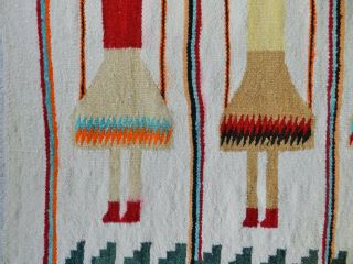Colorful Navajo Yei Rug Women Dancers 3