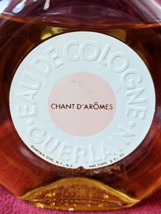 Old Vtg 60s French GUERLAIN CHANT D’AROMES Eau De Cologne 3 fl oz Bottle FRANCE 3