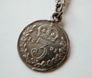 Vintage 1891 3 Pence Coin Love Token Lord 
