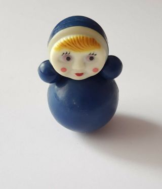 Vintage Russian Soviet Ussr Plastic Tumbler Roly Poly Tilting Toy