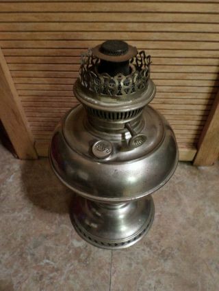Vtg Antique Rayo B&h Nickel Kerosene Oil Lamp Lantern 1894,  1905