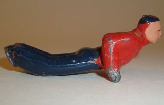 Vintage Barclay Lead Toy Figure B192 Boy Or Man On Sled Figure Only No Sled