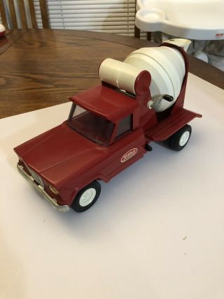 Tonka Jeep Gladiator Cement Mixer / Concrete Truck Red W/white Barrel