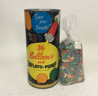 Vintage Inflato - Pump Balloon Inflator Van Dam Rubber Co.  York For Ideal Toy