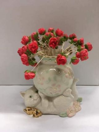 Lenox Cat Bud Vase