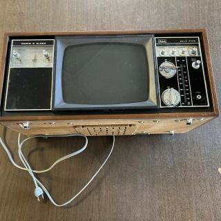 Vintage 60s Sears Solid State Transistorized Clock Radio & Television Receiver