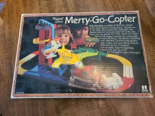 1978 Vintage Merry - Go - Copter,  Playrail By Tomy Corp.  Complete Box N Instruction