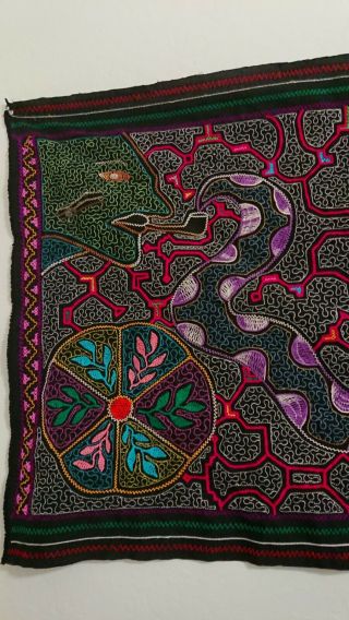 Shipibo Textile (authentic) Art from Iquitos,  Peru Tapestry Art ayahuasca 3