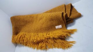 Vintage Gold Pendleton 100 Virgin Wool Blanket 50 " X60 "