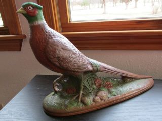 Vintage 70’s Holland Mold Ceramic Pheasant Bird Statue Figurine 10 " X 14 " Long