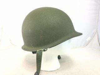 Vintage Vietnam Era M1 Steel Pot Helmet W/ Liner Rear Seam