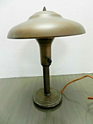 Vintage Art Deco Electrolite Saucer Desk / Table Lamp - Circa 1940 