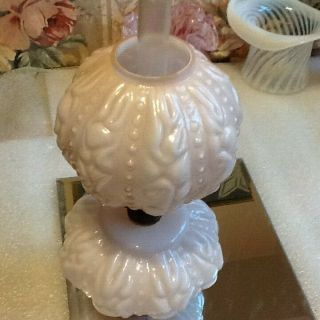 Vintage L.  G.  Wright 4.  5 " T Gone With The Wind Mini Roseoverlay Lamp
