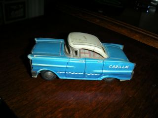 Vintage Tin Toy Friction Car Cadillac Made In Japan