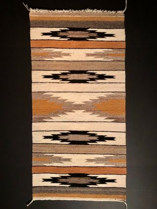Pristine Navajo Gallup Throw / Rug,  Intense Colorful Saltillo Designs,  C1940,  Nr