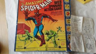 Vtg 1979 Ideal The Spider - Man Web Spinning Table Game 2070 - 1 W/rules