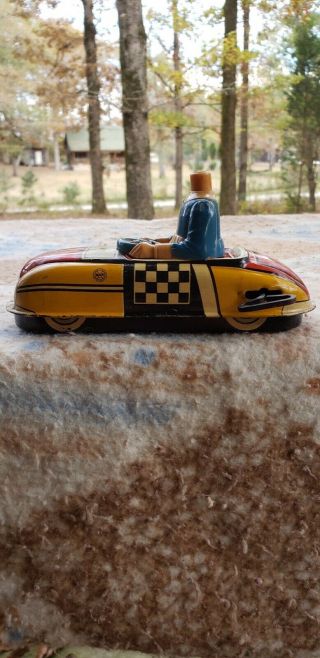 1950’s Vintage Marx Careful Johnny Windup Tin Toy Car Head Missing