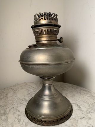 Vintage Rayo B&h Nickel Kerosene Oil Lamp