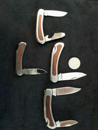 Vintage Set Of 4 - Kershaw Folding Knives Straight Out Of 70 