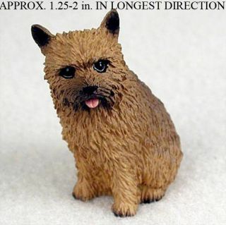Norwich Terrier Mini Hand Painted Figurine