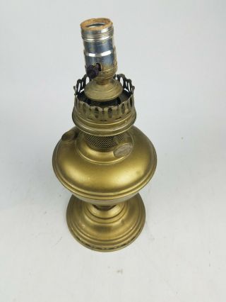 Aladdin Model No.  9 Brass Oil Kerosene Lamp Burner Modified Electric