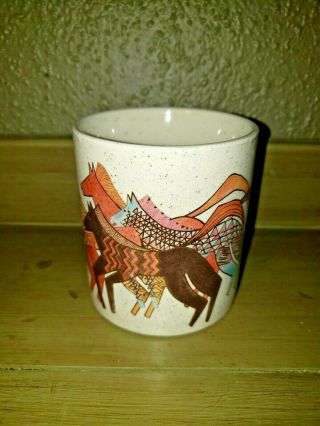 Laurel Burch Native Horses Coffee Mug 1990