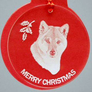 Shiba Inu Dog Ornament,  Lucite,