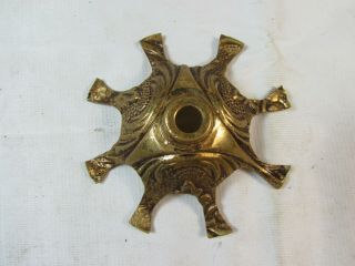 Vintage European Decorative Brass 8 Holes 4 " Bobeche Chandelier,  Lamp Part 11