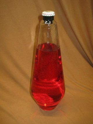 Red Replacement 11 1/4 " Glass Bottle Only Wizard Star Light Lava Lamp