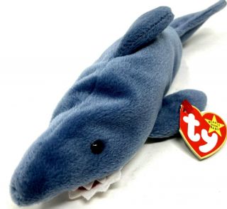 Ty Beanie Babies Crunch1996 Shark Plush Toy 008421041305 Vintage