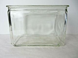 Vtg Glass Aquarium Terrarium Or Wet Battery Box/jar 10.  75 " X 6.  25 " X 7 " 10650